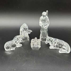 Cristal d'Arques Crystal Nativity Set: Vintage Collectible Figurines (Set of 5)
